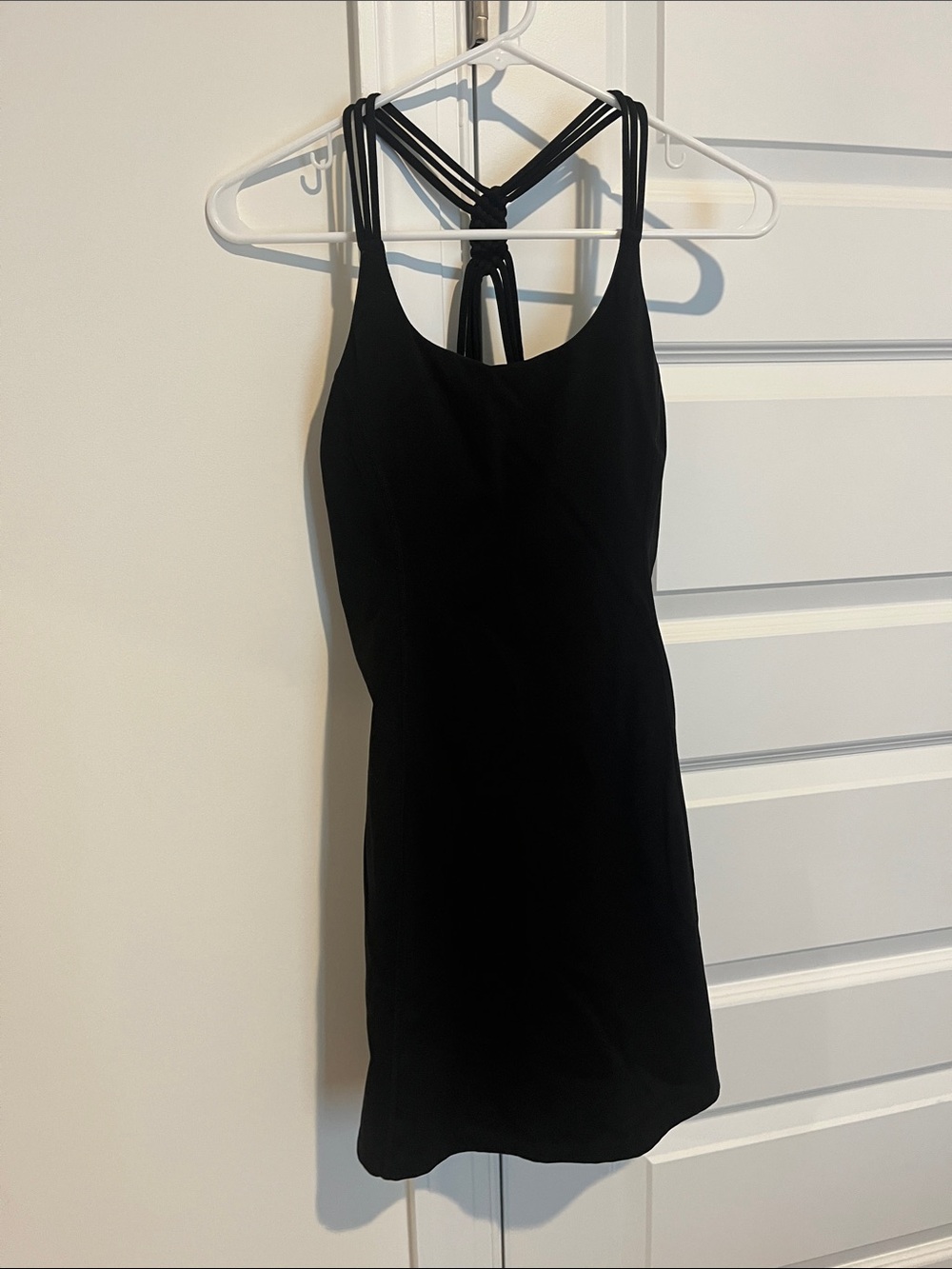 Mono B Black Mini Dress with Strappy Knotted Back